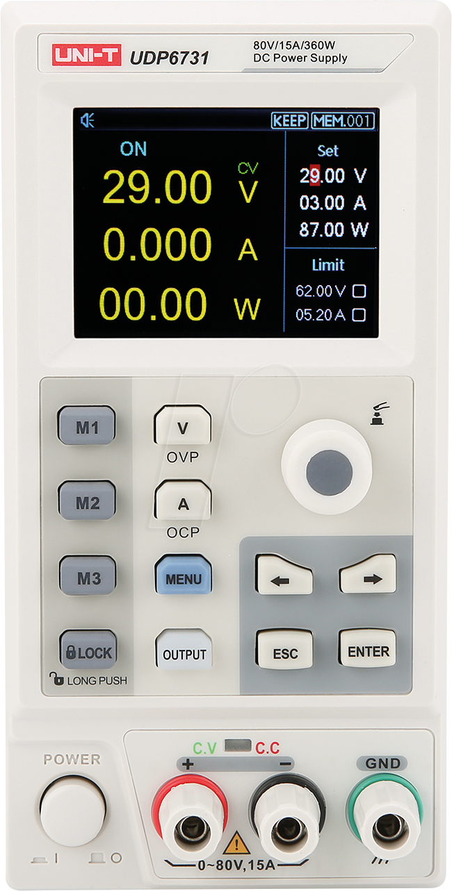 UT DP6730 - Labornetzgerät DP6730, 0-40 V, 0-30 A, 360 W, 1 Kanal, programmi von UNI-TREND