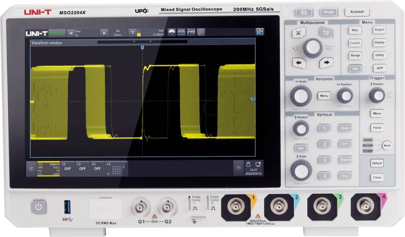 UT MSO2204X - Mixed-Signal-Oszilloskop MSO2204X, 200 MHz, 4+16 Kanäle von UNI-TREND