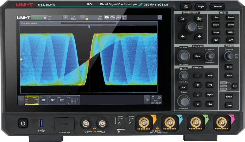 UT MSO3034X - Mixed-Signal-Oszilloskop MSO3034X, 350 MHz, 4+16 Kanäle von UNI-TREND