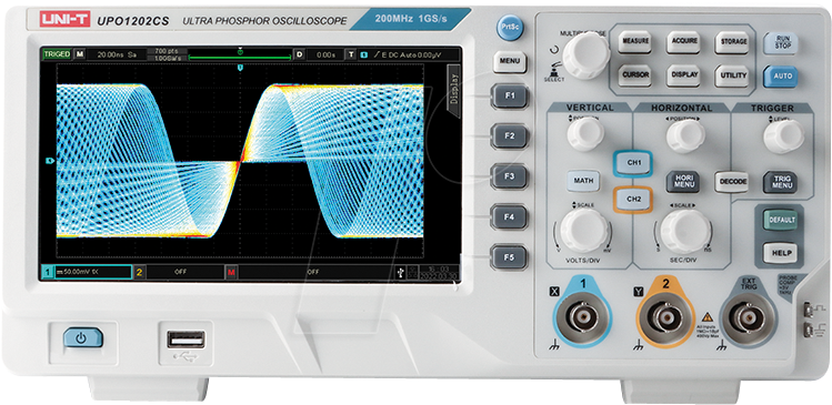 UT UPO1102CS - Digital-Speicher-Oszilloskop, 100 MHz, 2 Kanäle von UNI-TREND