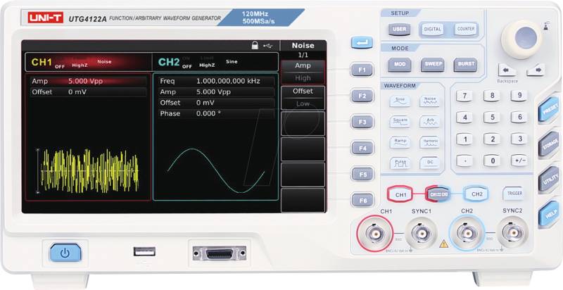 UT UTG4122A - Funktionsgenerator, 120 MHz, 2 Kanäle von UNI-TREND
