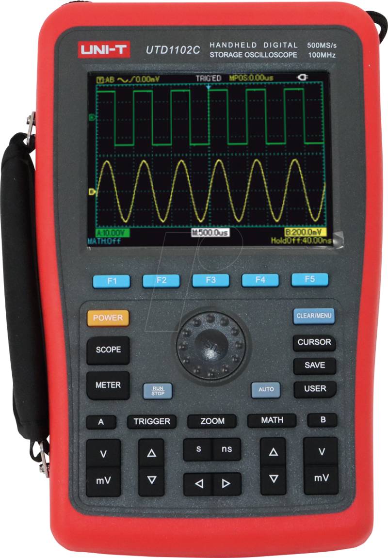 UTD 1102C - Handheld-Oszilloskop, 100 MHz, 2 Kanäle von UNI-TREND