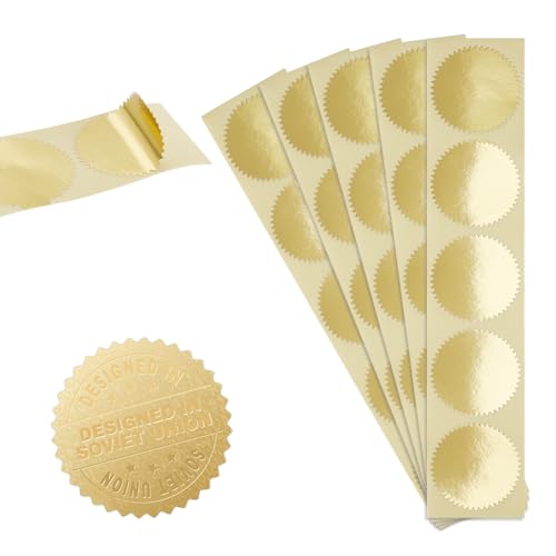 UNICRAFTALE 350 Stück Präge Blanko Aufkleber Metallische Aufkleber Gewelltem Rand Selbstklebende Goldene Zertifikatssiegel Geprägte Folienaufkleber Siegelaufkleber Prägestempel Weinflaschen Hochzeiten UNICRAFTALE 350 Stück Präge Blanko Aufkleber Metallische Aufkleber Gewelltem Rand Selbstklebende Goldene Zertifikatssiegel Geprägte Folienaufkleber Siegelaufkleber Prägestempel Weinflaschen Hochzeiten von UNICRAFTALE