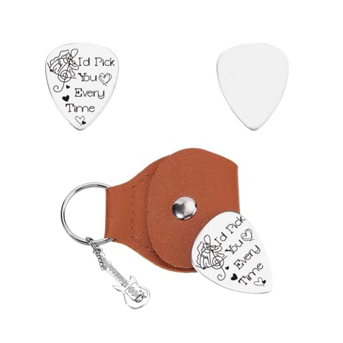 UNICRAFTALE Gitarre Picks Gitarren Plektren Halter PU Leder Gitarren Pick Halter Schlüsselanhänger Tasche 1 Stk I Pick You Every Time Gitarrenplektren Guitar Picks Etui Plektrum für Gitarrenspieler UNICRAFTALE Gitarre Picks Gitarren Plektren Halter PU Leder Gitarren Pick Halter Schlüsselanhänger Tasche 1 Stk I Pick You Every Time Gitarrenplektren Guitar Picks Etui Plektrum für Gitarrenspieler von UNICRAFTALE