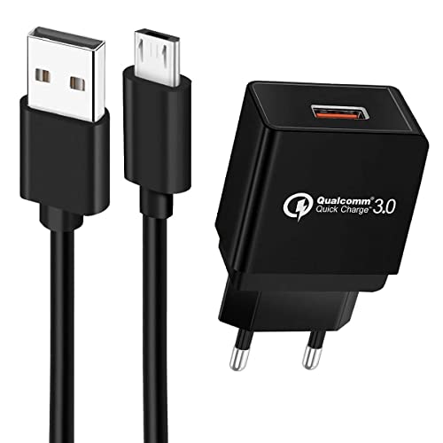 UNIDOPRO Quick Charge 3.0 USB Wandladegerät und 1M Micro USB Kabel für Blackview A60 A70 | Cubot Note 7 / Note 20 | Doogee X95 X96 Pro N20 Pro | für Wiko Y81 Y62 Y61 Y60 Y51 View 4 3 Lite UNIDOPRO Quick Charge 3.0 USB Wandladegerät und 1M Micro USB Kabel für Blackview A60 A70 | Cubot Note 7 / Note 20 | Doogee X95 X96 Pro N20 Pro | für Wiko Y81 Y62 Y61 Y60 Y51 View 4 3 Lite von UNIDOPRO