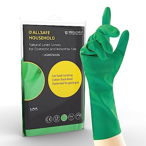 UNIGLOVES Allsafe UGHG3004G Naturlatex-Haushaltshandschuhe, Grün, Größe L, 2 Stück UNIGLOVES Allsafe UGHG3004G Naturlatex-Haushaltshandschuhe, Grün, Größe L, 2 Stück von UNIGLOVES