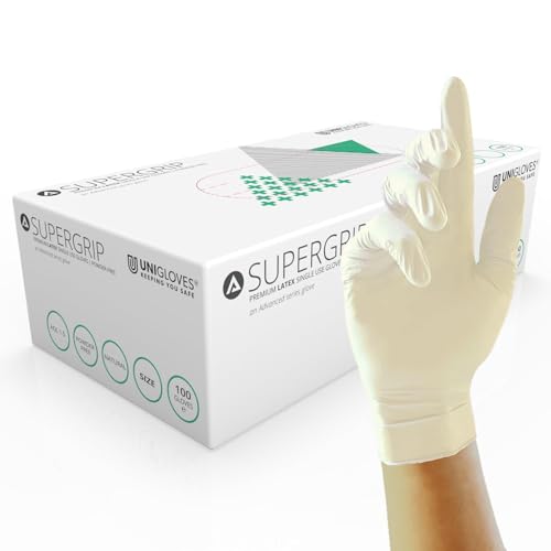 Unigloves Supergrip Hohe Qualität – Latex Untersuchungshandschuhe – Größe Klein von UNIGLOVES