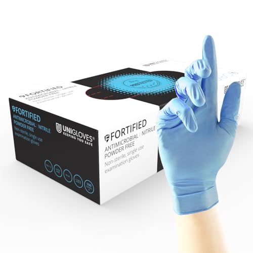 Unigloves gf0013, die Handschuhe Nitril, mittelgroß, Blau (100 Stück) von UNIGLOVES
