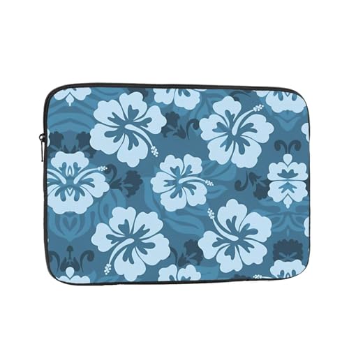 Laptophülle Blau Hibiskus Druck Wasser Stoßfest Laptop Fall Laptop Hülle Tasche Für Frau Mann Arbeit Business 15 Zoll von UNIOND