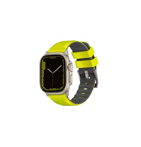 UNIQ Linus Airosofy Silikon-Armband für Apple Watch, 49/45/44/42 mm, Limettengrün von UNIQ