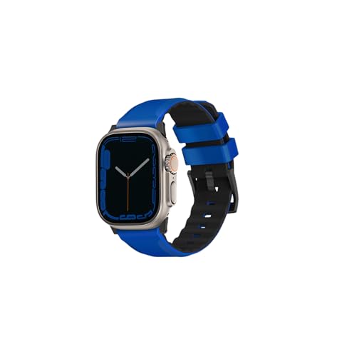 UNIQ Linus Airosofy Silikon-Armband für Apple Watch, 49/45/44/42 mm, Rennblau von UNIQ