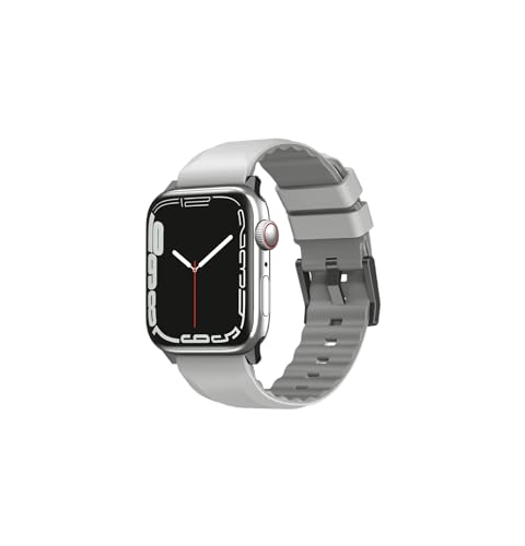 UNIQ Linus Airosofy Silikonarmband für Apple Watch, 45/44/42 mm, Kreidegrau von UNIQ