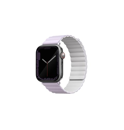 UNIQ Revix Magnetisches Uhrenarmband für Apple Watch, wendbar, 41/40/38 mm, Lila/Weiß von UNIQ