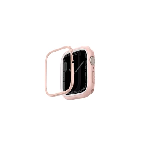 Uniq Moduo Apple Watch Gehäuse mit austauschbarer PC-Einfassung, 41/40 mm, Rosa/Weiß von UNIQ