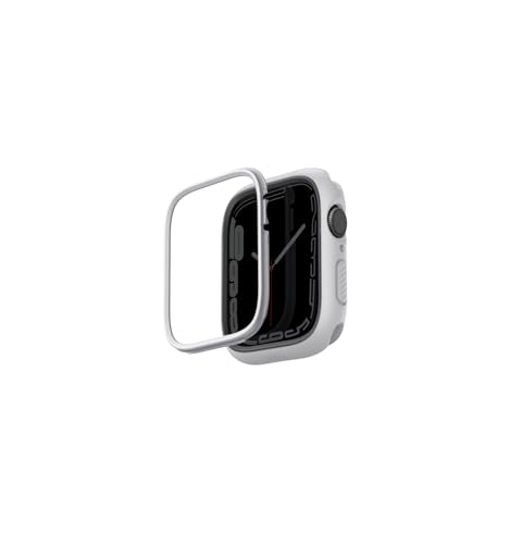 Uniq Moduo Apple Watch Gehäuse mit austauschbarer PC-Lünette, 45/44 mm, Kreide-/Steingrau von UNIQ