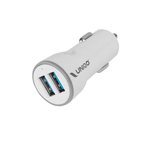 UNIQO 12 Watt Schnellladegerät, Kfz-Ladegerät, mit Zwei universellen USB-Ports bis zu 2,4 A, Zigarettenanzünderbuchse von UNIQO