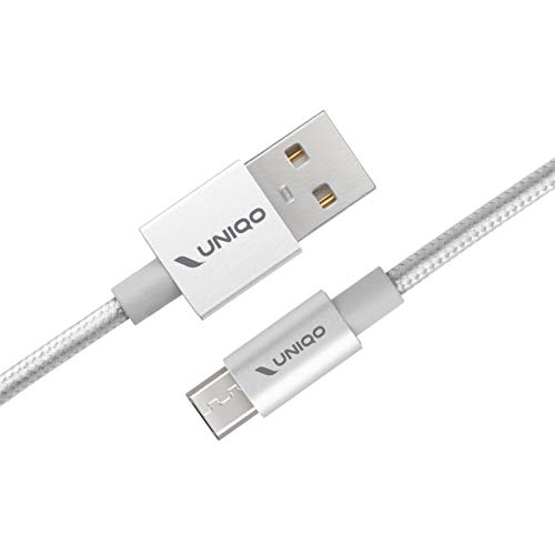 UNIQO USB 2.0 Kabel, Micro-USB, Nylon, zum Aufladen und Datenübertragung, 1 Meter, für Android Smartphones, Tablets, Kindle, MP3 von UNIQO