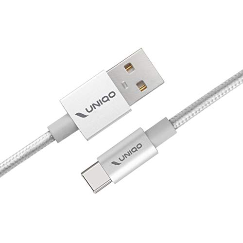 UNIQO USB 2.0 - Typ-C Anti-Tangle Nylon Kabel zum Laden und zur Datenübertragung, 1m Länge, kompatibel mit iPhone 15, Samsung, Oppo, Huawei, Honor, Xiaomi UNIQO USB 2.0 - Typ-C Anti-Tangle Nylon Kabel zum Laden und zur Datenübertragung, 1m Länge, kompatibel mit iPhone 15, Samsung, Oppo, Huawei, Honor, Xiaomi von UNIQO