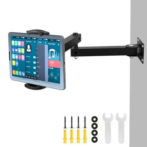 UNISOPH Tablet-Wandhalterung, iPad-Wandhalterung mit langem Arm aus Aluminiumlegierung, verstellbarer Arm, Tablet-Wandhalterung, 360° drehbar, Wandmontage, Tablet-Halterung, kompatibel mit 4,7-13 Zoll UNISOPH Tablet-Wandhalterung, iPad-Wandhalterung mit langem Arm aus Aluminiumlegierung, verstellbarer Arm, Tablet-Wandhalterung, 360° drehbar, Wandmontage, Tablet-Halterung, kompatibel mit 4,7-13 Zoll von UNISOPH