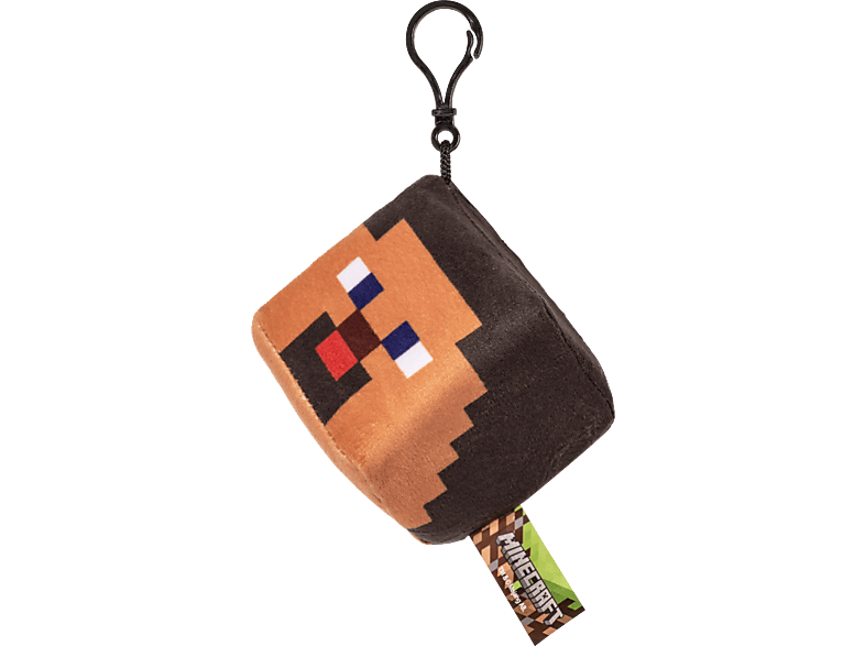 UNITED LABELS Minecraft - Steve Head Plüsch Clip-on 10 cm Schlüsselanhänger von UNITED LABELS