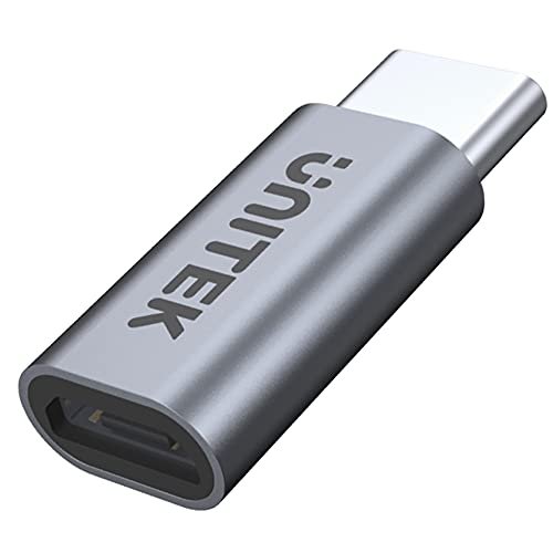 UNITEK Adapter von MicroUSB auf USB Type C / Hot Swap und Plug & Play / Konverter aus Aluminium, Grau / für Apple, PC, Notebook, Samsung Galaxy, Huawei, Xiaomi / Y-A027AGY UNITEK Adapter von MicroUSB auf USB Type C / Hot Swap und Plug & Play / Konverter aus Aluminium, Grau / für Apple, PC, Notebook, Samsung Galaxy, Huawei, Xiaomi / Y-A027AGY von UNITEK