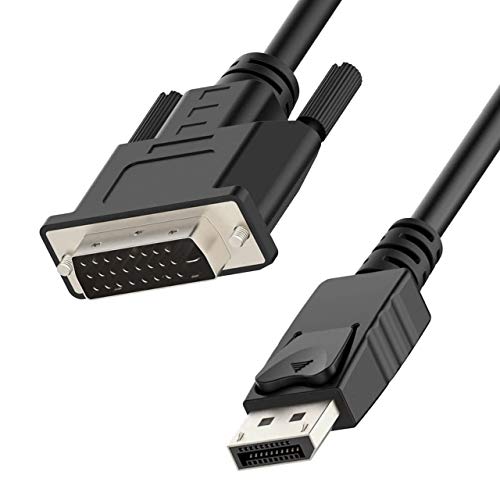 UNITEK DisplayPort auf DVI Kabel, Signalwandler, Konverter I 180cm I Auflösungen von bis zu 1920x1200 I DVI Digital, DP 1.1a I Komputer, Set-top Box etc. mit Monitor, Projektor Verbindung I Schwarz, Y-5118BA von UNITEK