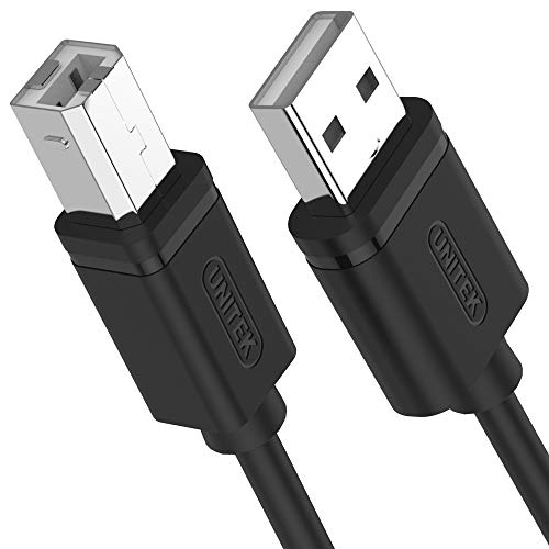 UNITEK Kabel USB A auf USB B (männlich-männlich) I 5 Meter, Standard USb 2.0, PVC, 28AWG, 100% Kupfer, Schwarz I Datenkabel für Drucker/Druckerkabel kompatibel mit PC, Notebook von UNITEK