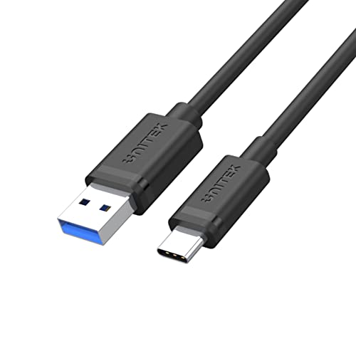 UNITEK USB 3.0 auf USB-C Kabel zum Anschließen und Laden von Mobilgeräten, Telefonen, Tablets Geschwindigkeit 5 Gbps USB 3.1 Gen1 für QuickCharge 2.0 Ladegeräte Länge 25 cm von UNITEK
