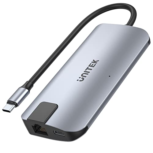 UNITEK uHUB P5+ USB 2.0 Type-C 10000 Mbit/s Black Grey von UNITEK