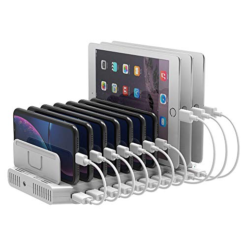 Unitek USB Ladestation mehrere Geräte, 60W 10 Port USB Multi Ladestation mit QC3.0 und einstellbaren Teiler für Tablet und Andere USB Geräte von UNITEK