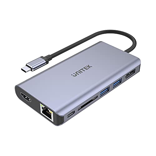 uHUB S7 + 7-in-1 USB-C Ethernet Hub mit MST Dual Monitor, 100W Power Delivery und Kartenleser D1056A / USB SuperSpeed 3.1 Gen1 / 4K @ 30Hz UHD HDMI & DisplayPort/Gigabit Ethernet uHUB S7 + 7-in-1 USB-C Ethernet Hub mit MST Dual Monitor, 100W Power Delivery und Kartenleser D1056A / USB SuperSpeed 3.1 Gen1 / 4K @ 30Hz UHD HDMI & DisplayPort/Gigabit Ethernet von UNITEK