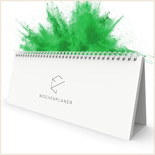 UNITURE® - Stehkalender [ohne Datum] im Querformat - Wochenkalender zum Aufstellen und selbst gestalten - Design Tischkalender 2025 undatiert, Tischkalender 2024 2025 von UNITURE