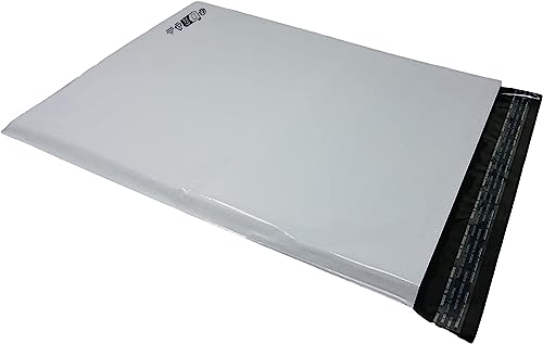 100 Envelope Kunststoff expédition350 x 450 mm + 40 mm Klappe opaken weißen Umschlag Ripstop von UNIVERS GRAPHIQUE