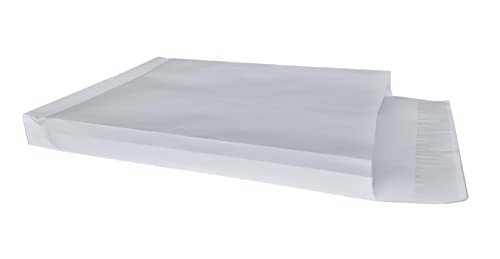 20 großer Umschlag - White Faltenbalgabdeckung 260 x 330 + 30 mm Außen braun weiß Papier in 115 g von UNIVERS GRAPHIQUE