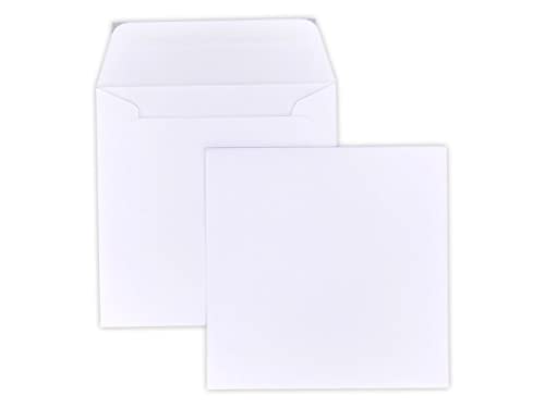250 White envelope Prestige Luxus-Platz 165 x 165 mm Dickes Papier extra weiß 135 g - Klebelasche für Eheversprechen Einladung von UNIVERS GRAPHIQUE