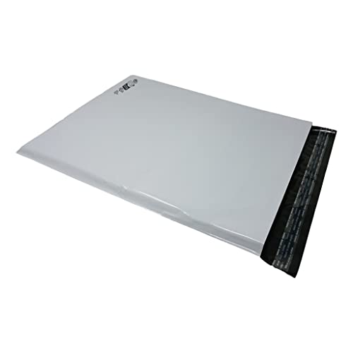 50 Plastic expédition350 Envelope x 450 mm + 40 mm Klappe opaken weißen Umschlag Ripstop von UNIVERS GRAPHIQUE