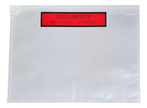 Ärmel 100 Aktentasche hierin A5 (A4 Blatt gefaltet in zwei) bedruckten transparenter Klebstoff C5 225 x 165 mm von UNIVERS GRAPHIQUE