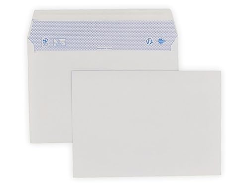 Umschlag 50 A5 mail - C5 weißes Papier 90g Größe 162 x 229 mm weißer Umschlag mit Klebeband Verschluss von UNIVERS GRAPHIQUE
