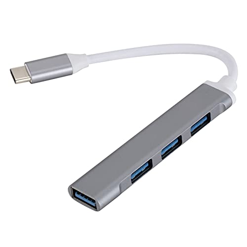 UNIhappy USB C Hub Splitter, USB 3.0 USB 2.0 4 in 1 Hub Dock Station Adapter (grau) von UNIhappy