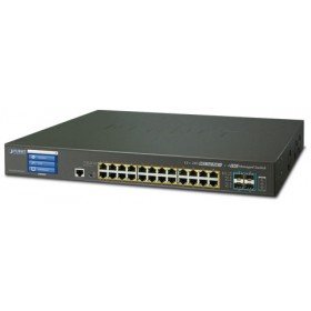 Planet GS-5220-24PL4XVR gemanaged L2+ Gigabit Ethernet (10/100/1000) Energie Über Ethernet (PoE) Unterstützung 1.25U Schwarz Netzwerk-Switch von UNKNOWN
