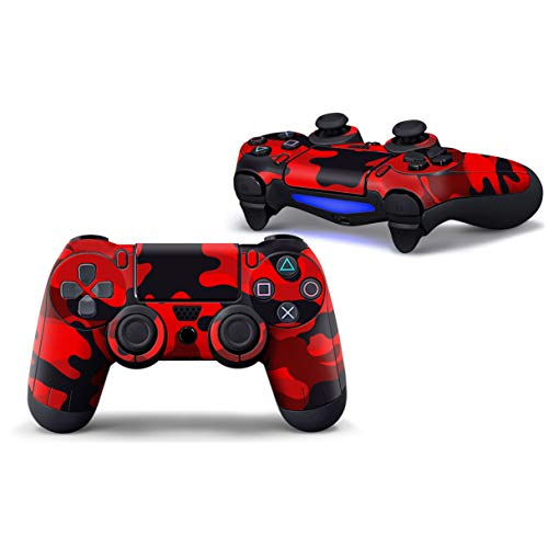 SKINOWN Skin Sticker Schutzhülle für PS4 Playstation Controller Camouflage rot von UNKNOWN