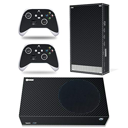 Vinyl-Aufkleber für Microsoft Xbox Serie S Konsole, Schwarz Carbonfaser Xbox Serie S Skins Wrap Aufkleber mit zwei kostenlosen kabellosen Controller-Aufklebern von UNKNOWN