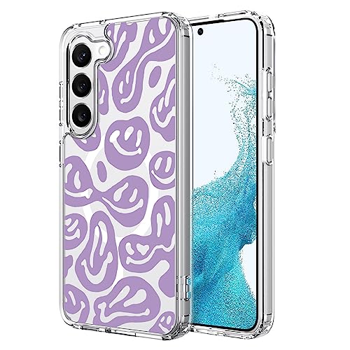 UNNKINE Magnetische Schutzhülle für Samsung Galaxy S23 Plus, kompatibel mit MagSafe kabelloses Laden, niedliches violettes schönes Gesicht, stoßfest, kratzfest, Abdeckung für Männer und Frauen von UNNKINE
