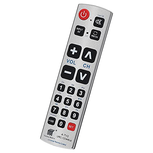 Unocar Universal-Fernbedienung für Senioren, für extra große Jumbo-Fernbedienung, einfache einfache Grundsteuerung und LG Samsung Sony JVC Toshiba Sharp Panasonic Technika Hitachi Polaroid Fernseher Unocar Universal-Fernbedienung für Senioren, für extra große Jumbo-Fernbedienung, einfache einfache Grundsteuerung und LG Samsung Sony JVC Toshiba Sharp Panasonic Technika Hitachi Polaroid Fernseher von UNOCAR