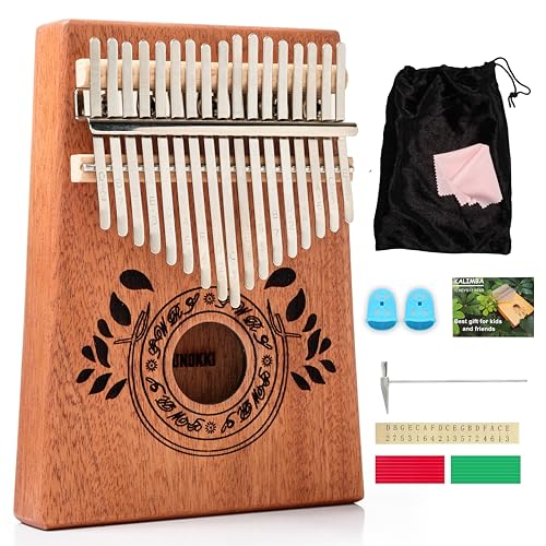 UNOKKI Kalimba Daumenklavier mit 17 Tasten | Hochwertiger, leichter, langlebiger Mahagoni-Mbira | Stress abbauen | Inklusive - Stimmhammer, Samtbeutel UNOKKI Kalimba Daumenklavier mit 17 Tasten | Hochwertiger, leichter, langlebiger Mahagoni-Mbira | Stress abbauen | Inklusive - Stimmhammer, Samtbeutel von UNOKKI