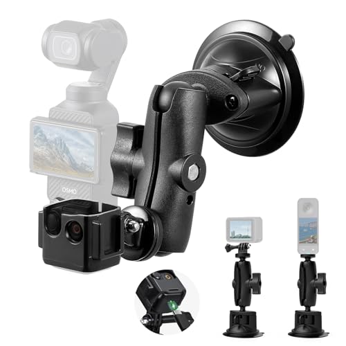 UNSTINCER Saugnapfhalterung für DJI Osmo Pocket 3, Action Kamera Auto Windschutzscheibe Fenster Armaturenbrett Halterung für GoPro Insta360 Akaso, Verstellbare Halter mit 360° Kugelkopf Magic Arm UNSTINCER Saugnapfhalterung für DJI Osmo Pocket 3, Action Kamera Auto Windschutzscheibe Fenster Armaturenbrett Halterung für GoPro Insta360 Akaso, Verstellbare Halter mit 360° Kugelkopf Magic Arm von UNSTINCER