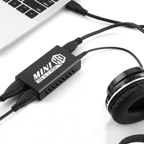 UNSTINCER USB 3.0 zu Dual HDMI Adapter bis zu 1920 * 1080P/60Hz, Externe Video Grafikkarte für Windows ChromeOS MacOS Laptop, DisplayLink Multi Monitore Display Adapter 3,5mm Stereo Audio Ausgang UNSTINCER USB 3.0 zu Dual HDMI Adapter bis zu 1920 * 1080P/60Hz, Externe Video Grafikkarte für Windows ChromeOS MacOS Laptop, DisplayLink Multi Monitore Display Adapter 3,5mm Stereo Audio Ausgang von UNSTINCER
