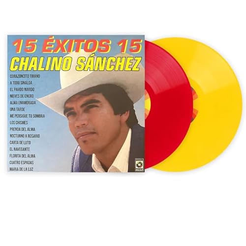 Chalino Sanchez - 15 Exitos 15 Exclusive VMP Club Edition Red, Yellow Vinyl 2LP ROTM von UO Exclusive