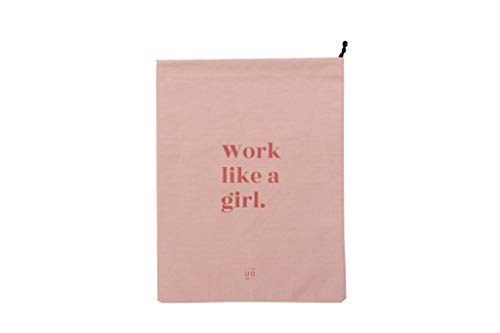 Stoff-Geschenktasche "Work like a girl" von UO