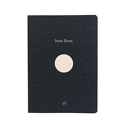 UO Notizbuch A5 "Zwei Seiten des Mondes", weißer Einband, geklebt, gepunktet, Papier 90 g, 120 Seiten von UO